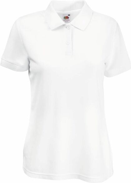 Fruit of the Loom Lady Fit 65/35 Polo - White  - Size: 63212 - Color: valkoinen Fruit of the Loom Lady Fit 65/35 Polo - White  - Size: 63212 - Color: valkoinen