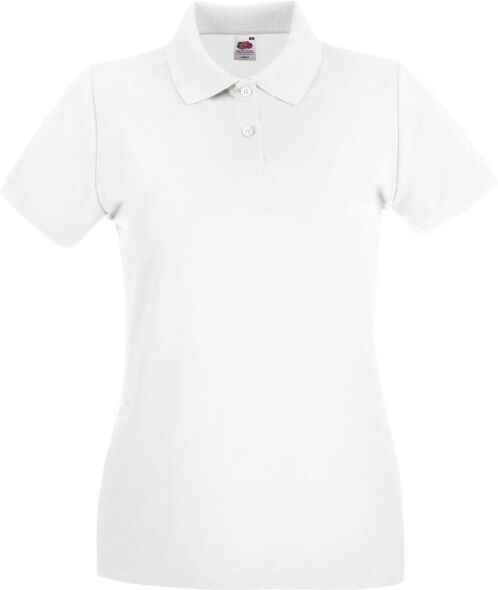 Fruit of the Loom Lady-Fit Premium Polo - White  - Size: 63030 - Color: valkoinen Fruit of the Loom Lady-Fit Premium Polo - White  - Size: 63030 - Color: valkoinen