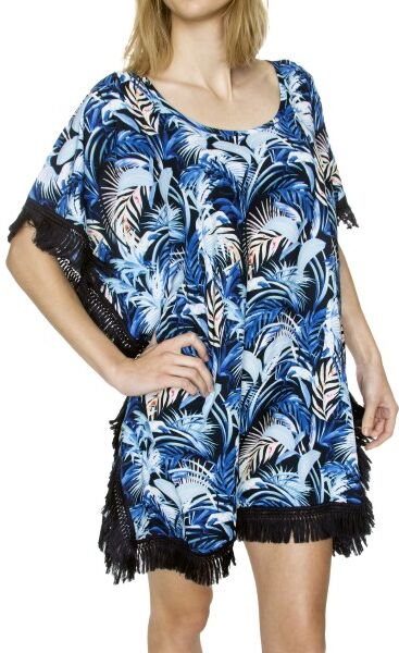 Missya Milano Poncho - Blue Pattern * Kampanja *  - Size: 14452 - Color: Sininen kuvioi Missya Milano Poncho - Blue Pattern * Kampanja *  - Size: 14452 - Color: Sininen kuvioi