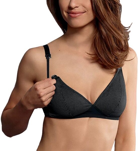 Anita Miss Mimi Wirefree Nursing Bra - Black  - Size: 5078 - Color: musta