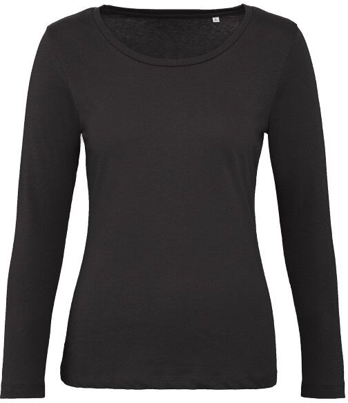 B & C Collection B and C Organic Inspire Women Long Sleeve T - Black  - Size: TW071 - Color: musta