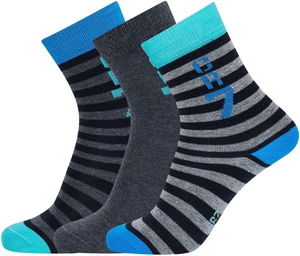 CR7 Cristiano Ronaldo 3 pakkaus Boys Socks - Darkgrey  - Size: 8470-80 - Color: tummanharm CR7 Cristiano Ronaldo 3 pakkaus Boys Socks - Darkgrey  - Size: 8470-80 - Color: tummanharm