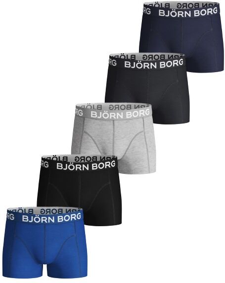 Björn Borg 5 pakkaus Cotton Stretch Shorts For Boys - Blue/Grey  - Size: 9999-1306 - Color: sin/harm Björn Borg 5 pakkaus Cotton Stretch Shorts For Boys - Blue/Grey  - Size: 9999-1306 - Color: sin/harm