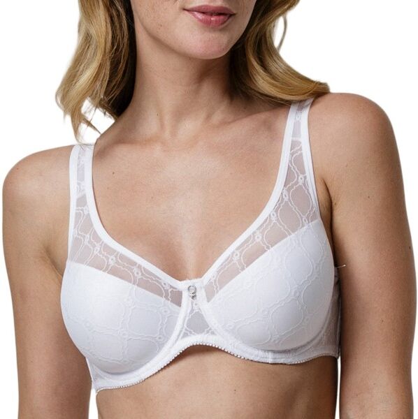 Abecita Rita Hayworth Wire Half Padded Bra - White  - Size: 142141 - Color: valkoinen Abecita Rita Hayworth Wire Half Padded Bra - White  - Size: 142141 - Color: valkoinen