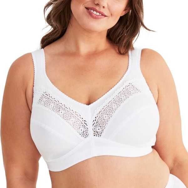 Swegmark Cotton Star Soft Bra White - White  - Size: 16520 - Color: valkoinen Swegmark Cotton Star Soft Bra White - White  - Size: 16520 - Color: valkoinen