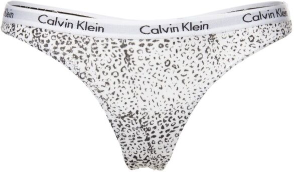 Calvin Klein Carousel Thong - White/Black  - Size: D1617E - Color: valk/musta