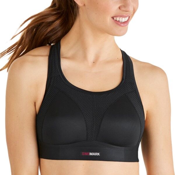 SWEMARK Sport by Swegmark Swemark Embrace Extreme Sports Bra - Black  - Size: 14820S - Color: musta SWEMARK Sport by Swegmark Swemark Embrace Extreme Sports Bra - Black  - Size: 14820S - Color: musta