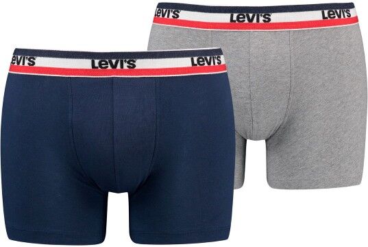 Levis 2 pakkaus Sportswear Logo Base Boxer - Blue/Grey  - Size: 905005001 - Color: sin/harm Levis 2 pakkaus Sportswear Logo Base Boxer - Blue/Grey  - Size: 905005001 - Color: sin/harm