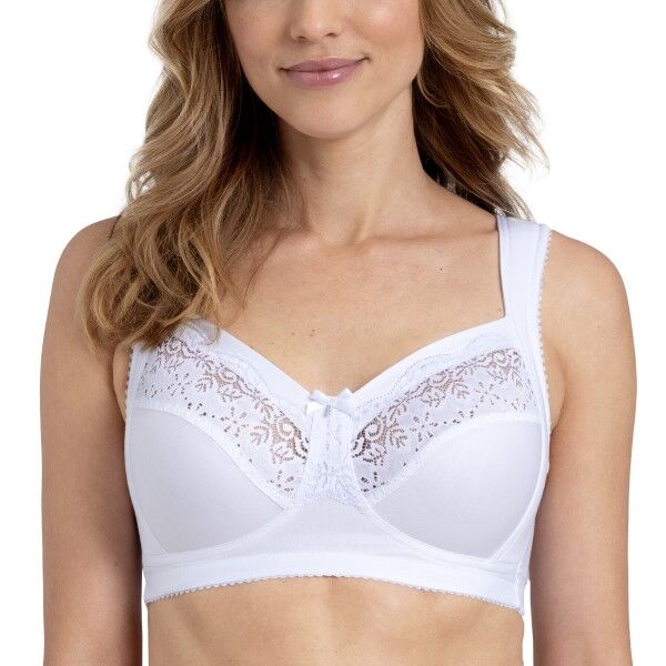 Miss Mary of Sweden Miss Mary Cotton Relax Soft Bra - White  - Size: 2527 - Color: valkoinen