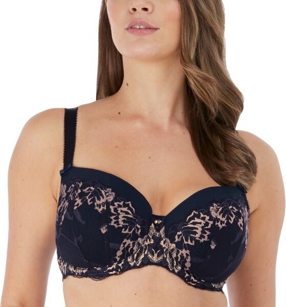Fantasie Aubree Underwire Half Cup Bra - Navy-2  - Size: FL6933 - Color: Merensininen Fantasie Aubree Underwire Half Cup Bra - Navy-2  - Size: FL6933 - Color: Merensininen