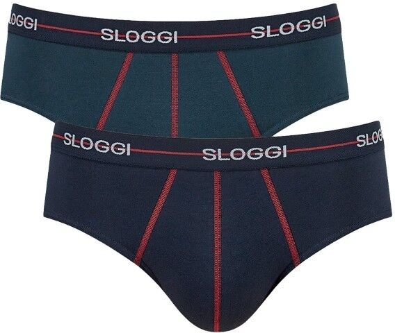 Sloggi 2 pakkaus For Men Start Midi - Blue/Green  - Size: 10050546 - Color: sininen/vihreä Sloggi 2 pakkaus For Men Start Midi - Blue/Green  - Size: 10050546 - Color: sininen/vihreä