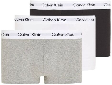 Calvin Klein 3 pakkaus Cotton Stretch Low Rise Trunks - White/Grey  - Size: U2664G - Color: valk/harmaa Calvin Klein 3 pakkaus Cotton Stretch Low Rise Trunks - White/Grey  - Size: U2664G - Color: valk/harmaa