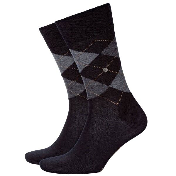 Burlington Edinburgh Wool Sock - Black  - Size: 21182 - Color: musta