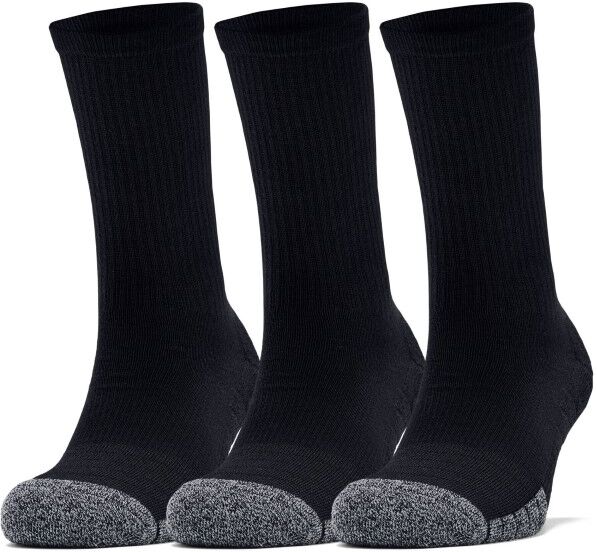 Under Armour 3 pakkaus HeatGear Crew Sock - Black  - Size: 1346751 - Color: musta Under Armour 3 pakkaus HeatGear Crew Sock - Black  - Size: 1346751 - Color: musta