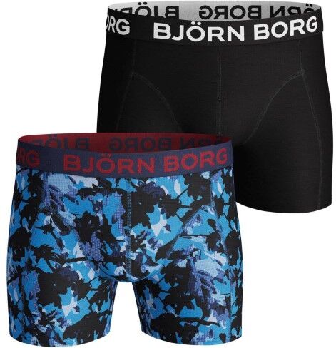 Björn Borg 2 pakkaus Core Branch Shorts 1215 - Blue Pattern  - Size: 9999-1215 - Color: Sininen kuvioi