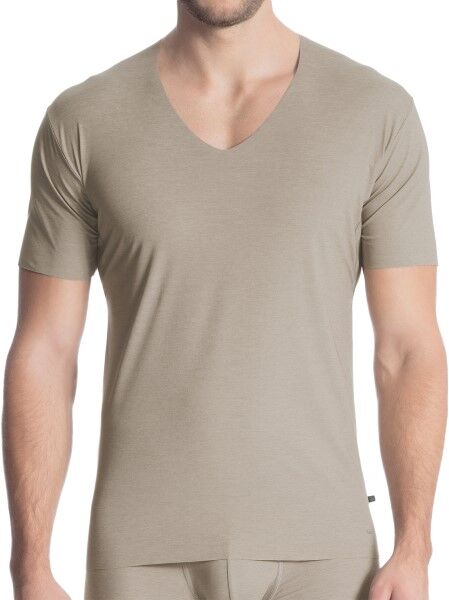 Calida Fresh Cotton V-shirt 14586 - Bronze  - Size: 14586 - Color: Pronssi