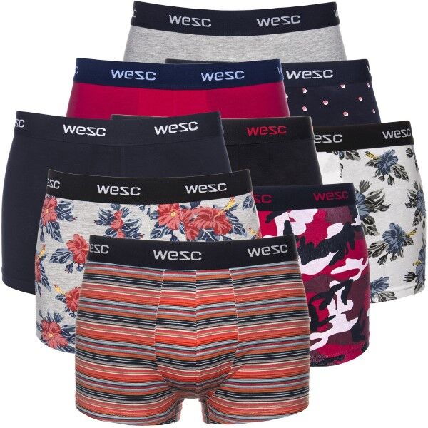 WESC 9 pakkaus Mixpack Boxer Briefs - Mixed  - Size: - - Color: Multi-colour