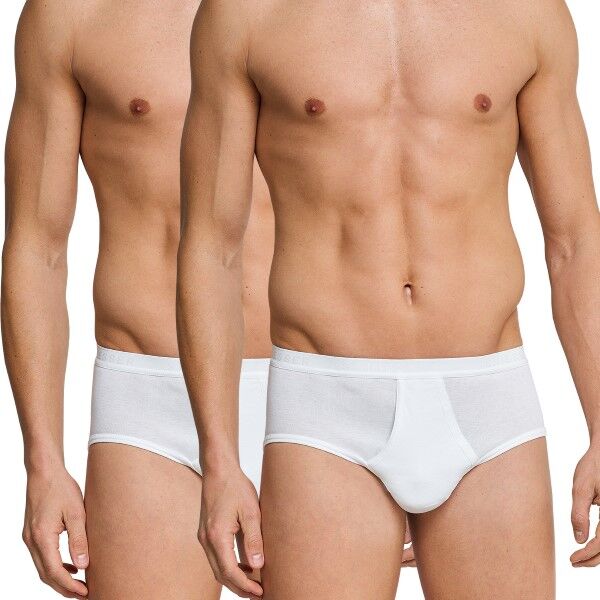 Schiesser 2 pakkaus Original Classics Fine Rib Sport Briefs - White  - Size: 005136 - Color: valkoinen Schiesser 2 pakkaus Original Classics Fine Rib Sport Briefs - White  - Size: 005136 - Color: valkoinen
