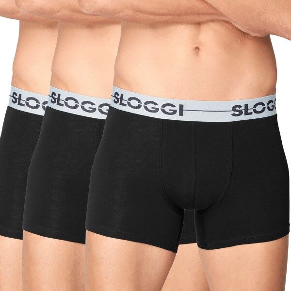 Sloggi 3 pakkaus Men GO Short - Black  - Size: 10198022 - Color: musta Sloggi 3 pakkaus Men GO Short - Black  - Size: 10198022 - Color: musta