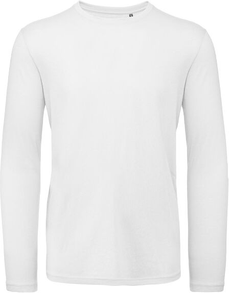 B & C Collection B and C Organic Inspire Men Long Sleeve T - White  - Size: TM070 - Color: valkoinen