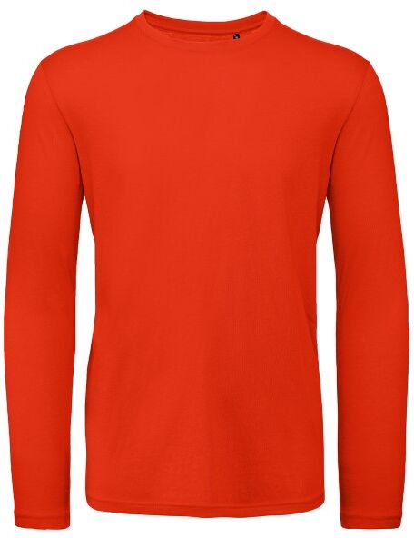 B & C Collection B and C Organic Inspire Men Long Sleeve T - Red  - Size: TM070 - Color: punainen