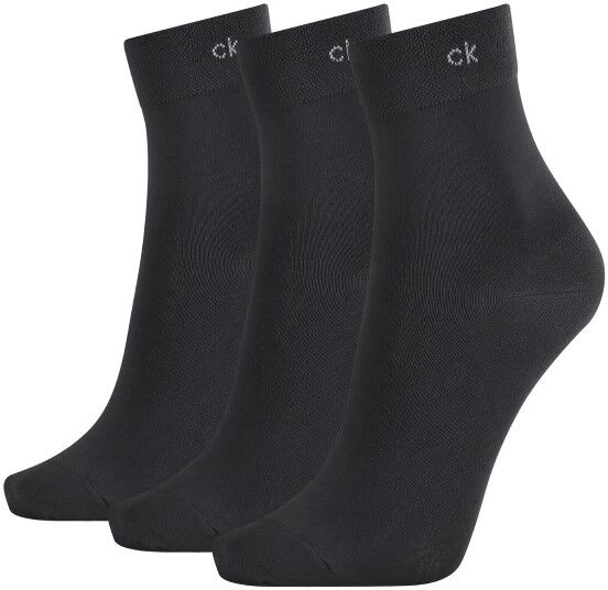 Calvin Klein 3 pakkaus Juno Short Crew Sock - Black  - Size: 100001923 - Color: musta Calvin Klein 3 pakkaus Juno Short Crew Sock - Black  - Size: 100001923 - Color: musta