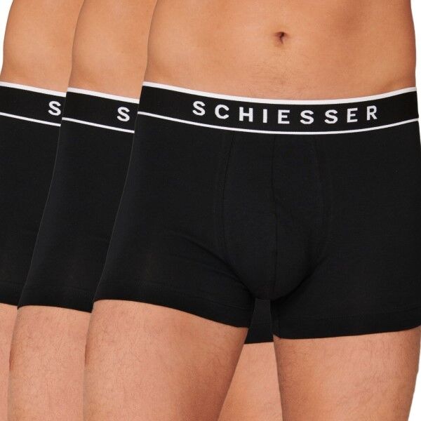Schiesser 3 pakkaus 95-5 Organic Cotton Rio Boxer - Black-2  - Size: 173983 - Color: Pikimusta Schiesser 3 pakkaus 95-5 Organic Cotton Rio Boxer - Black-2  - Size: 173983 - Color: Pikimusta