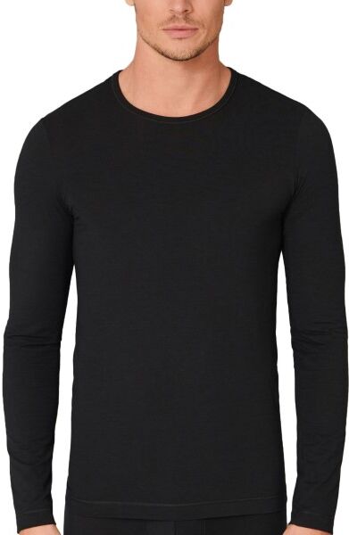 Schiesser Personal Fit Shirt Long Sleeve - Black  - Size: 155348 - Color: musta