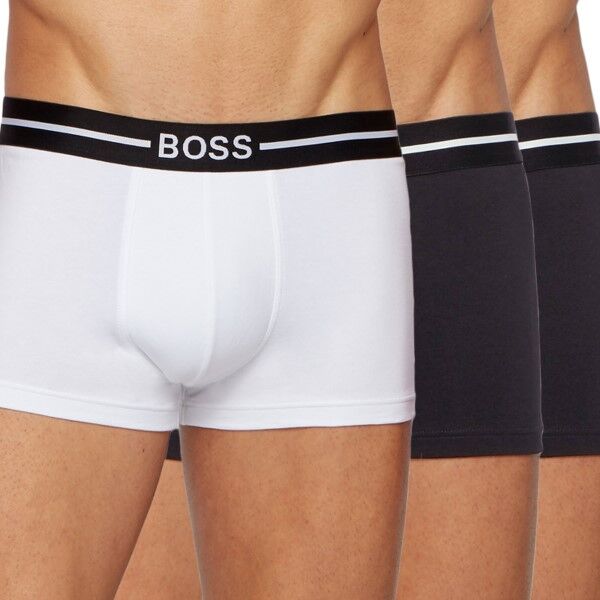 Hugo Boss BOSS Organic Cotton Trunk 3 pakkaus - White/Black  - Size: 50451408 - Color: valk/musta Hugo Boss BOSS Organic Cotton Trunk 3 pakkaus - White/Black  - Size: 50451408 - Color: valk/musta