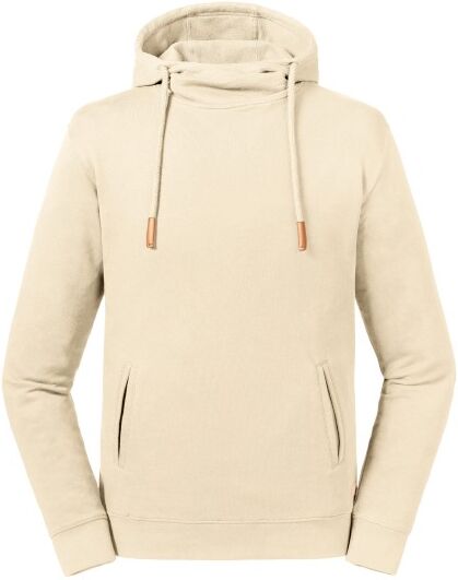 Russell Athletic Pure Organic High Collar Hooded Sweat - Creme  - Size: 209M - Color: Kermanvärinen Russell Athletic Pure Organic High Collar Hooded Sweat - Creme  - Size: 209M - Color: Kermanvärinen