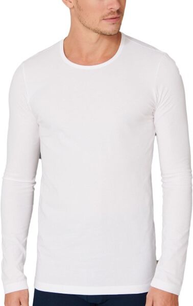 Schiesser 95-5 Organic Cotton Long Sleeve Shirt - White  - Size: 173812 - Color: valkoinen Schiesser 95-5 Organic Cotton Long Sleeve Shirt - White  - Size: 173812 - Color: valkoinen