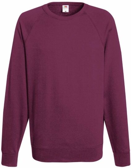 Fruit of the Loom Light Raglan Sweat - Wine red  - Size: 62138 - Color: viininpun. Fruit of the Loom Light Raglan Sweat - Wine red  - Size: 62138 - Color: viininpun.