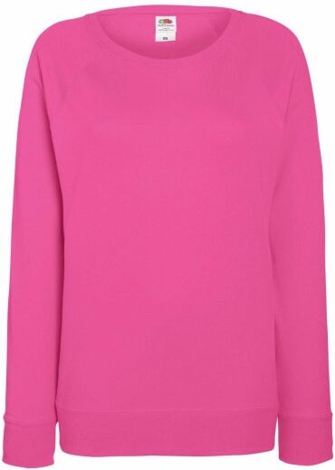 Fruit of the Loom Lady-Fit Light Raglan Sweat - Pink  - Size: 62146 - Color: roosa Fruit of the Loom Lady-Fit Light Raglan Sweat - Pink  - Size: 62146 - Color: roosa