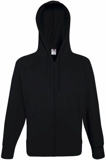 Fruit of the Loom Hooded Sweat Jacket - Black  - Size: 62144 - Color: musta Fruit of the Loom Hooded Sweat Jacket - Black  - Size: 62144 - Color: musta