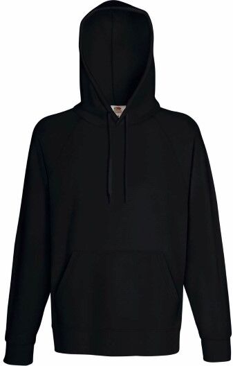 Fruit of the Loom Light Hooded Sweat - Black  - Size: 62140 - Color: musta Fruit of the Loom Light Hooded Sweat - Black  - Size: 62140 - Color: musta