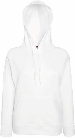 Fruit of the Loom Lady-Fit Light Hooded Sweat - White * Kampanja *  - Size: 62148 - Color: valkoinen Fruit of the Loom Lady-Fit Light Hooded Sweat - White * Kampanja *  - Size: 62148 - Color: valkoinen