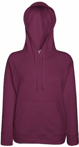 Fruit of the Loom Lady-Fit Light Hooded Sweat - Wine red * Kampanja *  - Size: 62148 - Color: viininpun. Fruit of the Loom Lady-Fit Light Hooded Sweat - Wine red * Kampanja *  - Size: 62148 - Color: viininpun.
