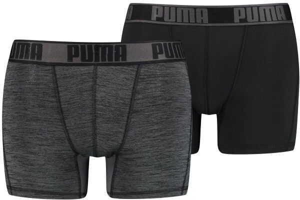 Puma 2 pakkaus Active Grizzly Melange Boxer - Grey  - Size: 671018001 - Color: harmaa Puma 2 pakkaus Active Grizzly Melange Boxer - Grey  - Size: 671018001 - Color: harmaa