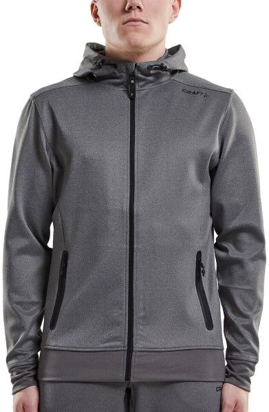 craft Noble Full Zip Hood Men - Darkgrey  - Size: 1904574 - Color: tummanharm