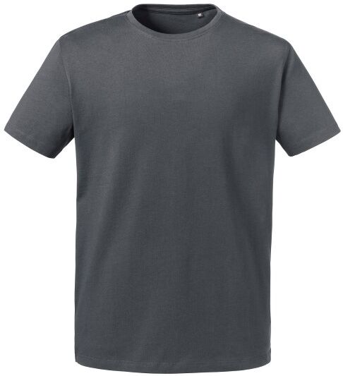 Russell Athletic Pure Organic Men Heavy Tee T-shirt - Darkgrey  - Size: 118M - Color: tummanharm Russell Athletic Pure Organic Men Heavy Tee T-shirt - Darkgrey  - Size: 118M - Color: tummanharm