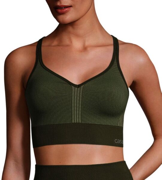 Casall Seamless Sports Top - Darkgreen  - Size: 18192 - Color: tummanvihr. Casall Seamless Sports Top - Darkgreen  - Size: 18192 - Color: tummanvihr.