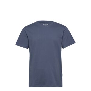 Selected Homme Slhaspen Ss O-Neck Tee W T-shirts Short-sleeved Tummansiniset Selected Homme  - BERING SEA - Size: XS,S,M,L,XL,XXL
