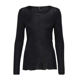 Calida True Confidence Shirt T-shirts & Tops Long-sleeved Musta Calida  - BLACK - Size: XS,S,M,XL