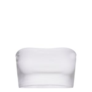 Gina Tricot Stretchy Mini Bandeau Crop Tops Sleeveless Crop Tops Valkoinen Gina Tricot  - WHITE (1000) - Size: XS,S,M,L,XL