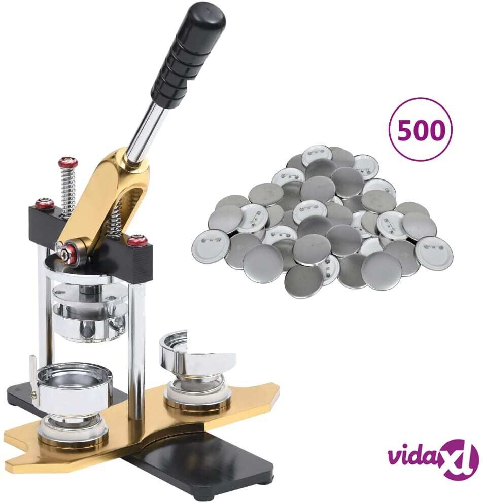 vidaXL Rintanappilaite 500 kpl pinssien osia 85 mm pyörivä leikkuri vidaXL Rintanappilaite 500 kpl pinssien osia 85 mm pyörivä leikkuri