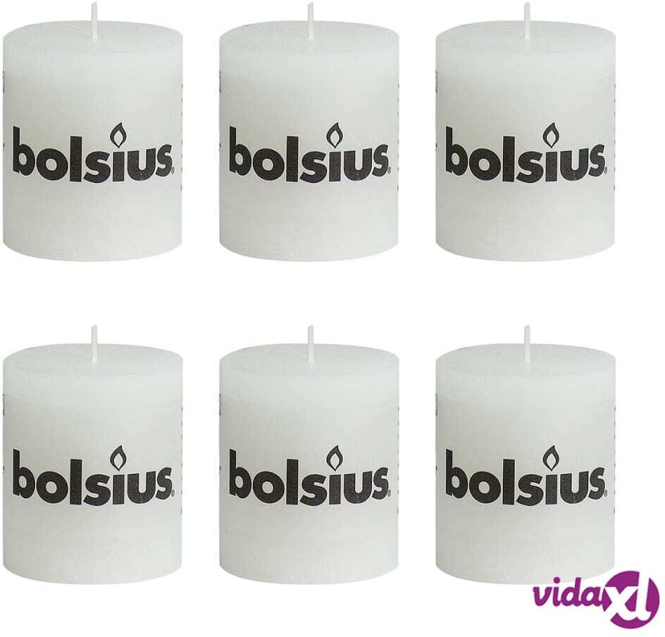 Bolsius Rustiikki Pilarikynttilä 80 x 68 mm Valkoinen 6 kpl Bolsius Rustiikki Pilarikynttilä 80 x 68 mm Valkoinen 6 kpl
