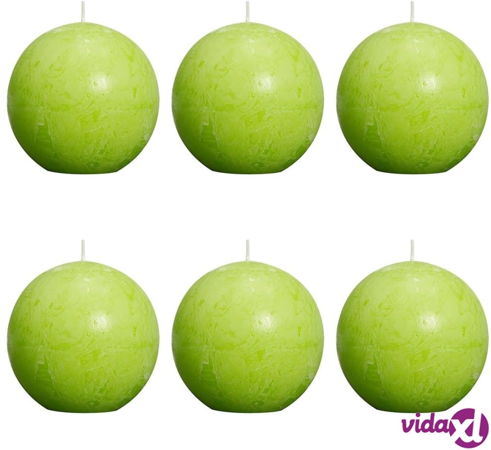 Bolsius Pallokynttilät 6 kpl rustiikkinen 80 mm Limenvihreä Bolsius Pallokynttilät 6 kpl rustiikkinen 80 mm Limenvihreä