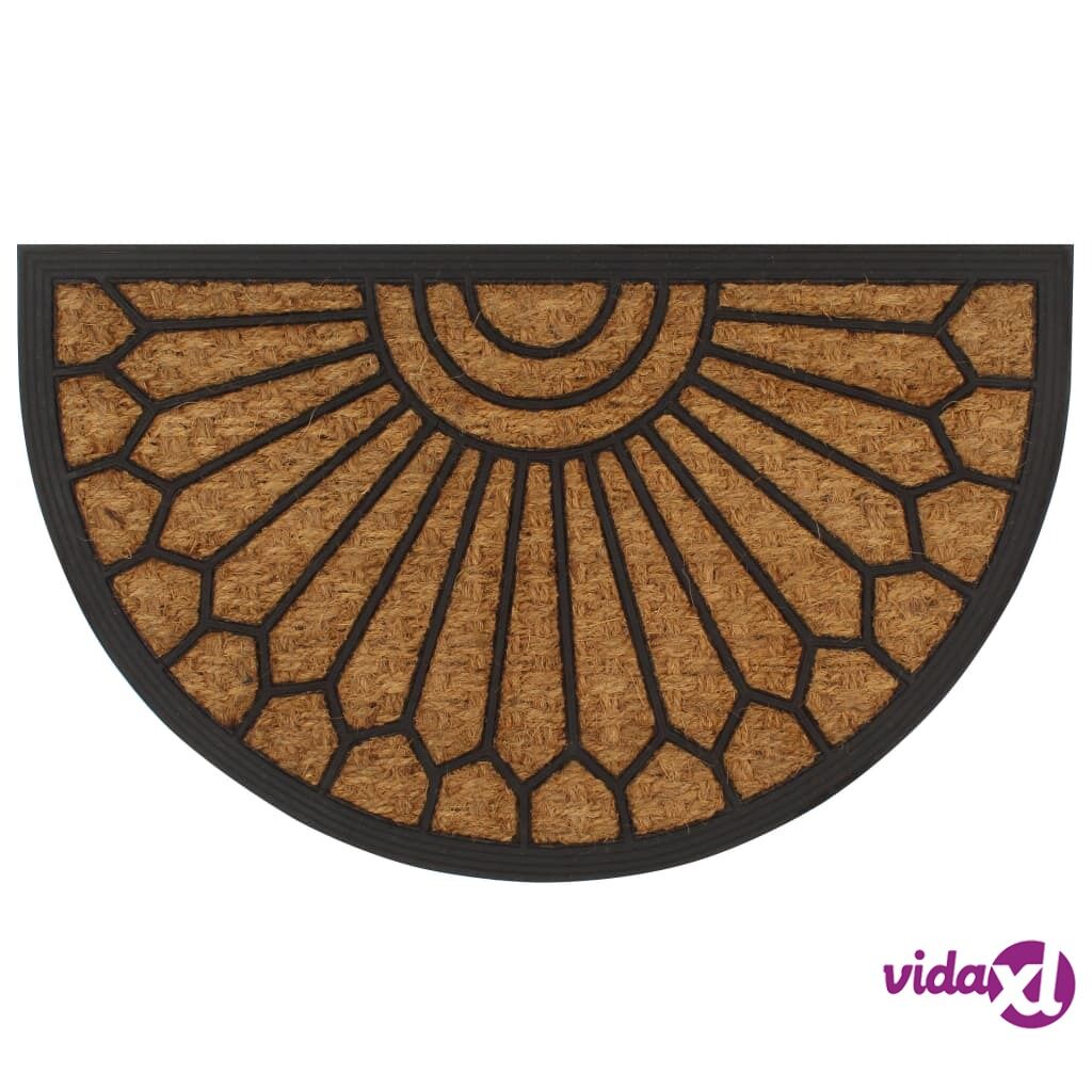 vidaXL Ovimatto kookoskuitu ja kumi puolipyöreä 45x75 cm vidaXL Ovimatto kookoskuitu ja kumi puolipyöreä 45x75 cm