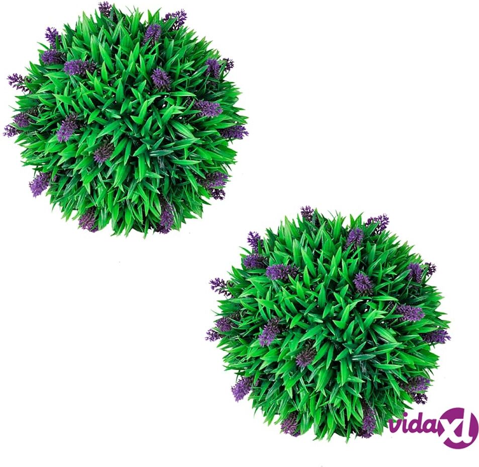 vidaXL Kahden Puksipuupallon sarja laventelilla 30 cm vidaXL Kahden Puksipuupallon sarja laventelilla 30 cm