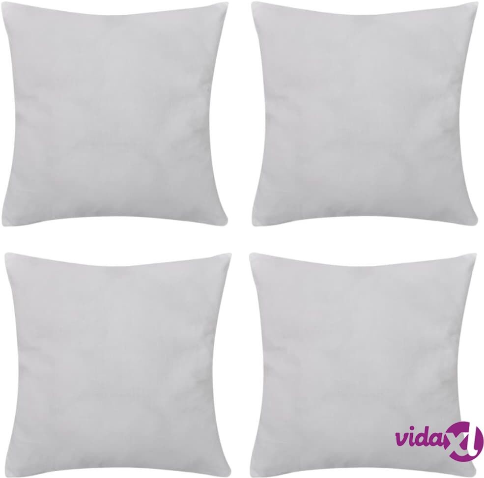 vidaXL Valkoinen tyynynpäällinen 4 kpl Puuvilla 80 x 80 cm vidaXL Valkoinen tyynynpäällinen 4 kpl Puuvilla 80 x 80 cm